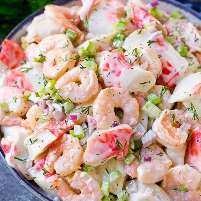 Seafood salad.