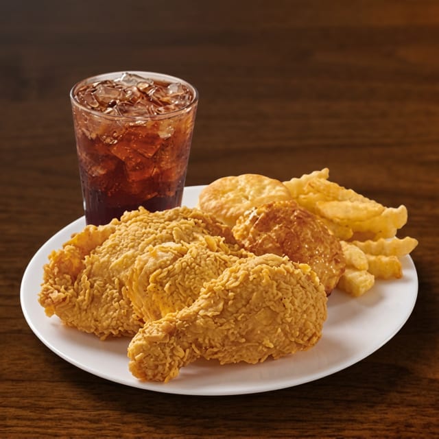 Dark Chicken with Sides.